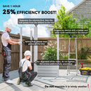 7 X 4ft Garden Shed, Easy To Assemble, Upgraded Galvanised Steel Frame With Foundation Kit, Double Doors With Lock, Outdoor Metal Shed With Vents And Gloves, Garden Storage Shed, Light Grey