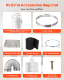 3-in-1 Indoor Dryer Vent Kit, With Bucket For Electric Dryer With 4-Inch By 5-Feet Extendable Exhaust Hose, Premium Quality & Light Weight & No Extra Accessories Required For Apartments, RVs