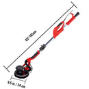 VEVOR Drywall Sander 850W, Electric Drywall Sander, Variable Speed 800-1750 RPM, Foldable Sheetrock Sander, With Telescope Handle, Electric Sander, With LED Strip Light And Vacuum Bag, Wall Sander