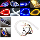 2Pcs 45cm 60cm Flexible Car Soft Tube LED Strip Light Angel Eye DRL Daytime Running Headlight Lamp 5 Color