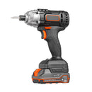 Impact Driver, 1/4 Inch, 2800 RPM Max Speed, 20 V Powerful Motor, Electric Cordless Impact Driver Kit With Battery And Charger, 10 Bits, LED Work Light, For Furniture, Electrical, Home Repairs