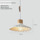 Cement Solid Wood Chandelier Colored Lights