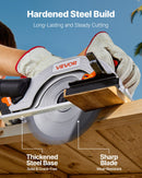 Cordless Circular Saw, 6-1/2 Inch Blade, 4700 RPM Speed, 0-45 Degree Bevel Capability, Brushless Motor, LED Light, Electric Circular Saw Kit With Battery And Charger Included, For Wood Cutting