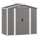 7 X 4ft Garden Shed, Easy To Assemble, Upgraded Galvanised Steel Frame With Foundation Kit, Double Doors With Lock, Outdoor Metal Shed With Vents And Gloves, Garden Storage Shed, Light Grey