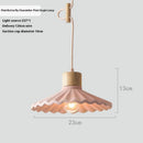 Cement Solid Wood Chandelier Colored Lights