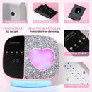 UV LED Nail Lamp Kit For Gel Polish Professional Fast Curing Dryer Light Set With 4 Timer Settings Cordless Rechargeable Nail Art Cure Machine For Manicure Pedicure At Home And Salon