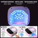 UV LED Nail Lamp Kit For Gel Polish Professional Fast Curing Dryer Light Set With 4 Timer Settings Cordless Rechargeable Nail Art Cure Machine For Manicure Pedicure At Home And Salon