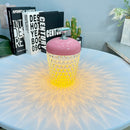 Luxury Crystal Macaron Night Light Pine Cone Multifunctional Bedside Table Lamp Creative Ambient Light Christma Decoration Light