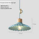 Cement Solid Wood Chandelier Colored Lights