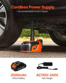 Electric Car Jack, 5 Tons /11000 Lbs, Adjustable Electric Scissor Jack With High Load Capacity, Tire Change Replacement With LED Light & Remote Control, Portable Jack Kit For Sedan, SUV, Truck