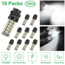 10Pcs Per Kit LED Car Light Bulbs 760lm T25 3528SMD 6000K Pure White Auto Lamps Replacement For Dome Map Door Trunk Signal License Plate