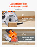 Cordless Circular Saw, 7-1/4 Inch Blade, 5000 RPM Speed, 0-45 Degree Bevel Capability, Brushless Motor, LED Light, Electric Circular Saw Kit With Battery And Charger Included, For Wood Cutting
