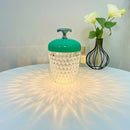 Luxury Crystal Macaron Night Light Pine Cone Multifunctional Bedside Table Lamp Creative Ambient Light Christma Decoration Light