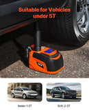 Electric Car Jack, 5 Tons /11000 Lbs, Adjustable Electric Scissor Jack With High Load Capacity, Tire Change Replacement With LED Light & Remote Control, Portable Jack Kit For Sedan, SUV, Truck