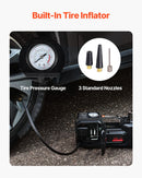 Electric Car Jack, 5 Tons /11000 Lbs, Electric Scissor Jack With Built-In Inflator, 12V Tire Change Replacement With Electric Impact Wrench & LED Light, Portable Jack Kit For Sedan, SUV, Truck