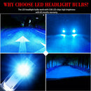2x H7 LED Headlight Bulb Kit High Low Beam 8000K Super Blue 26000LM Light Bulb