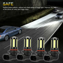 9005 9006 K White LED Bulb Kit High And Low Beam 5630 33SMD Fog Light