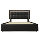 PU Belt, LED Strip And Bed Frame With 4 Drawers