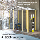 7 X 4ft Garden Shed, Easy To Assemble, Upgraded Galvanised Steel Frame With Foundation Kit, Double Doors With Lock, Outdoor Metal Shed With Vents And Gloves, Garden Storage Shed, Light Grey
