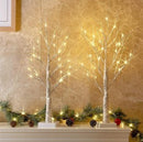Christmas Simulation Of Birch Tree Lights